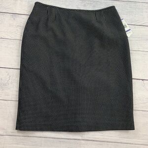 Evan Picone Black Label‎ Skirt 18 Pencil Polka Dot Lined Length 27" New NWT